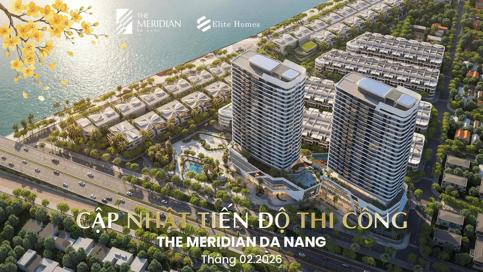 Cập nhật tiến độ tháng 2/2026 The Meridian Đà Nẵng