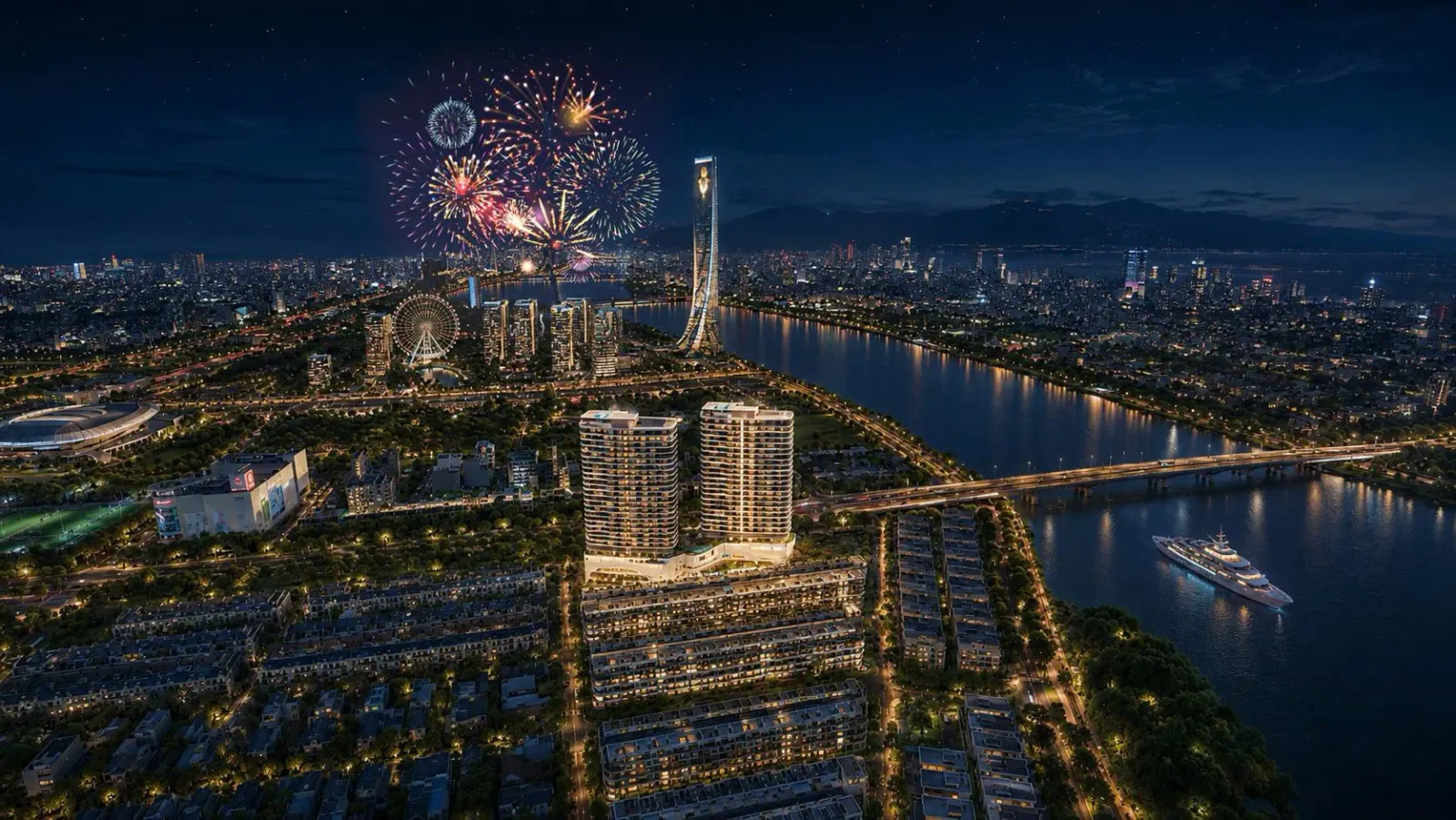 Các dự án bất động sản Đà Nẵng hưởng lợi từ phát triển kinh tế. Ảnh: Dự án The Meridian.