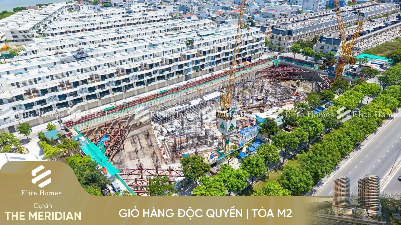 Hình ảnh tiến độ The Meridian Đà Nẵng mới nhất.