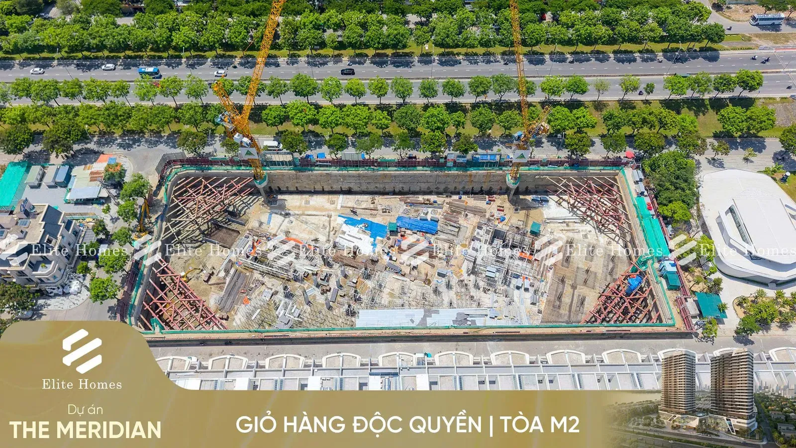 Hình ảnh tiến độ The Meridian Đà Nẵng mới nhất.